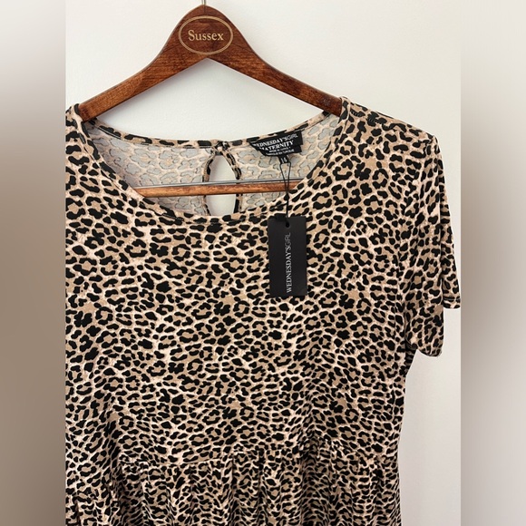 Wednesday’s Girl Maternity Dress cheetah Leopard Print NWT Size 14 NEW - Picture 3 of 8